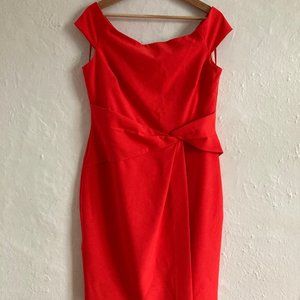 NWOT Lauren x Ralph Lauren Firetruck Red Office or Cocktail Dress sz 12